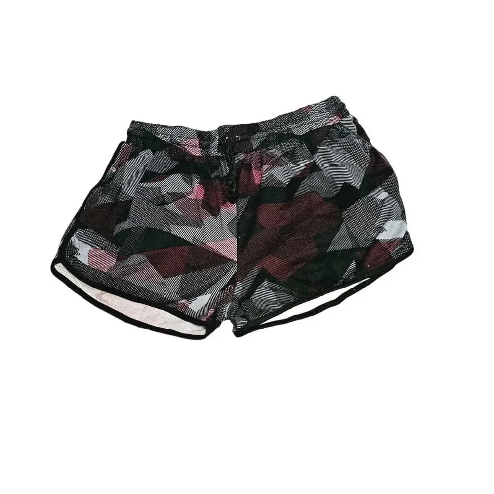 Sho Sho athletic Shorts size Large drawstring pockets gray red‎